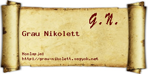 Grau Nikolett névjegykártya