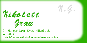 nikolett grau business card